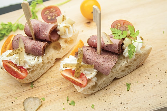 Tapas with sliced New York-style Pastrami - 