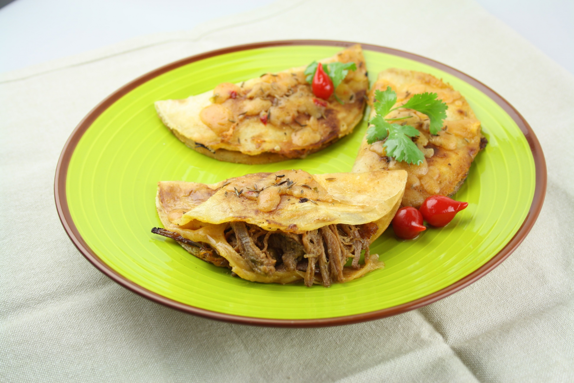 Quesadilla with confit duck - 