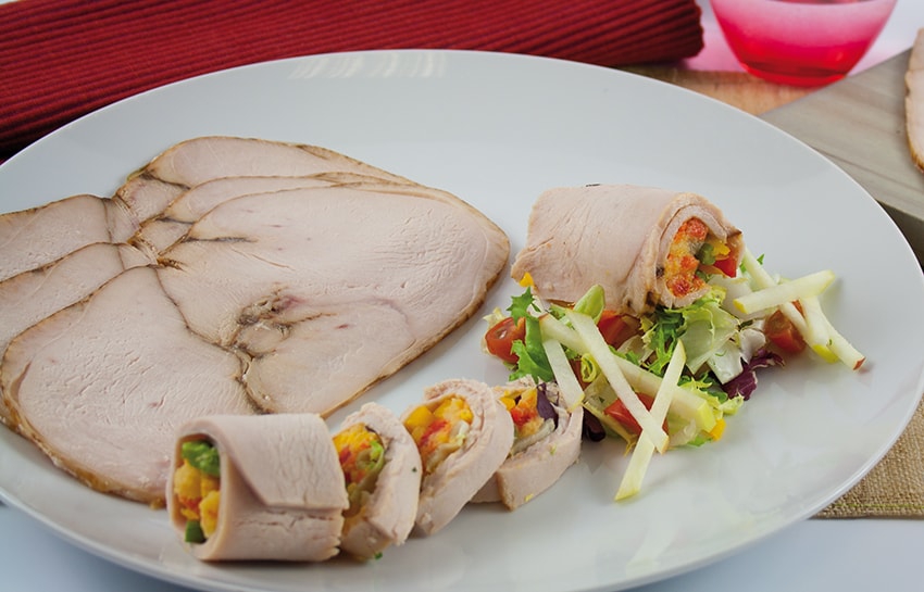 Rolled chicken breast with southern vegetables - 