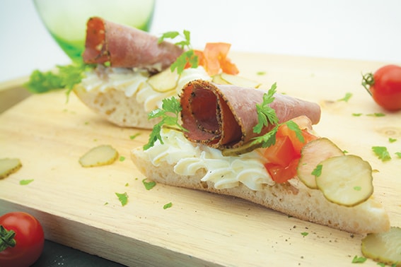 Tapas with smoked beef - 