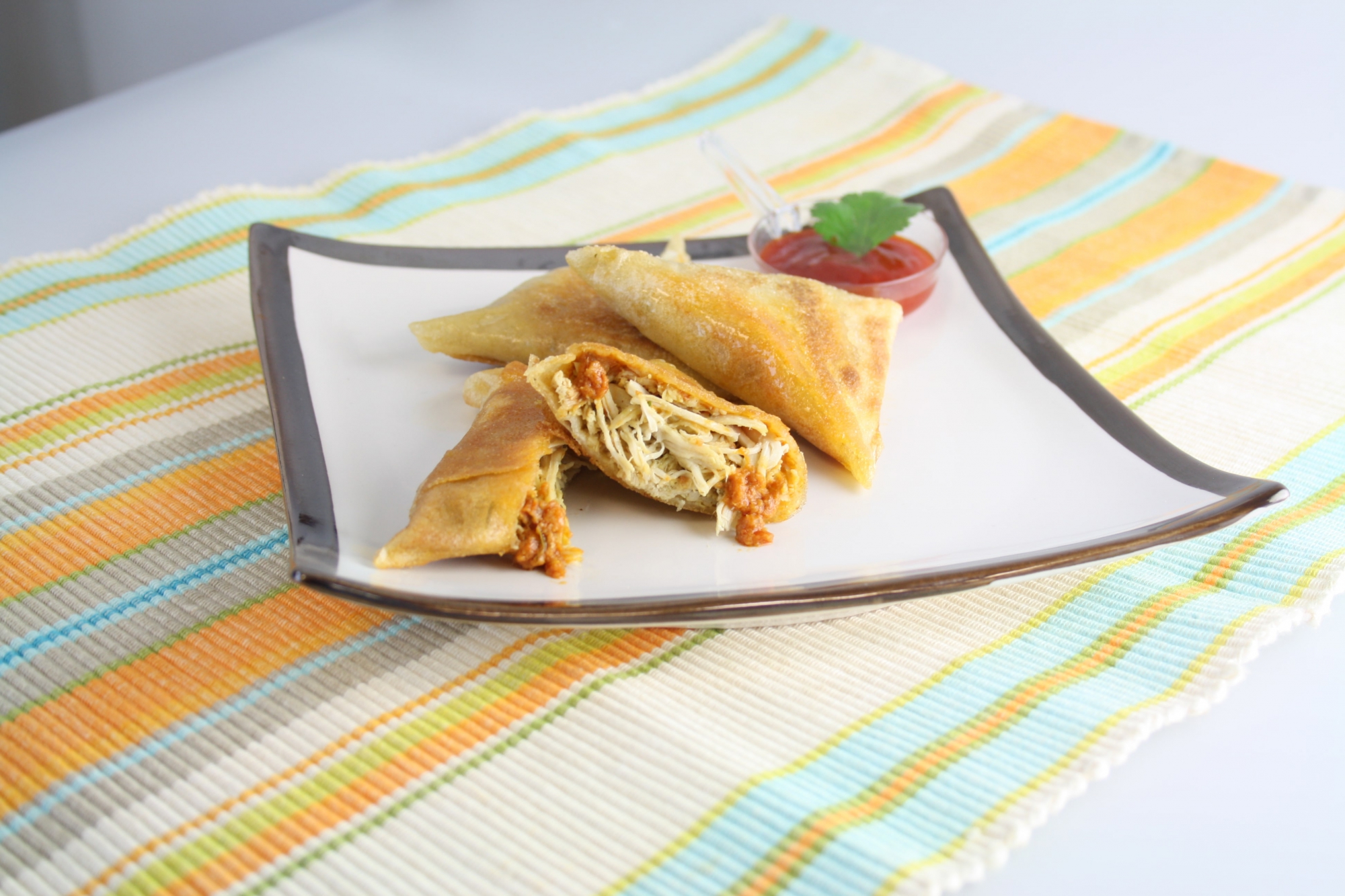 Samosa with confit duck - 