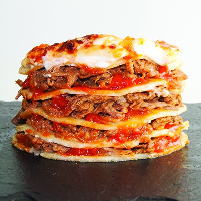 Lasagne with shredded confit duck - 
